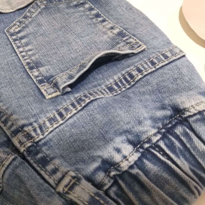 Quần đùi Jean bé gái loại cao cấp gấu gấp