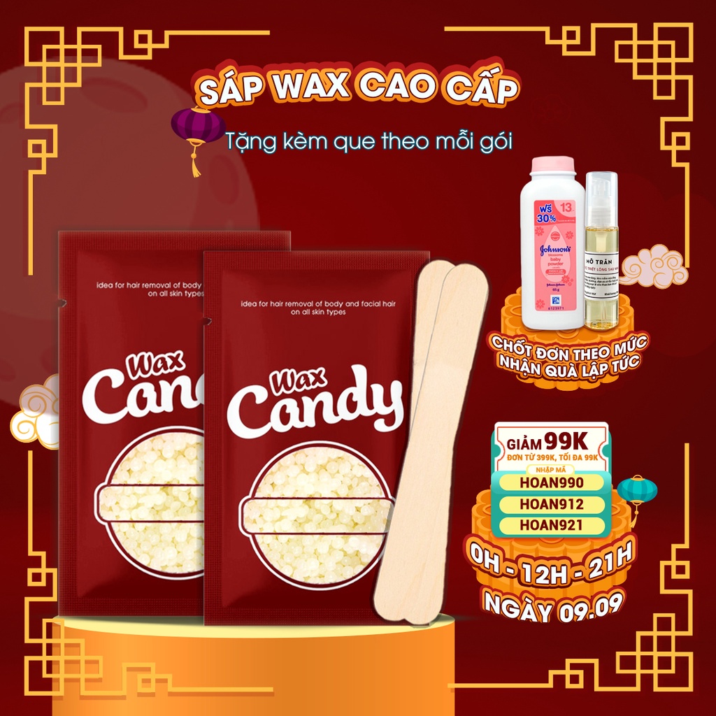 Sáp wax lông nóng dạng hạt đậu siêu bám lông 100gr sáp siêu bám lông cao cấp dẻo dưỡng da nhạy cảm