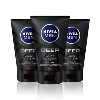 Sữa rửa mặt nivea men than đen hoạt tính deep white oil clear 100g