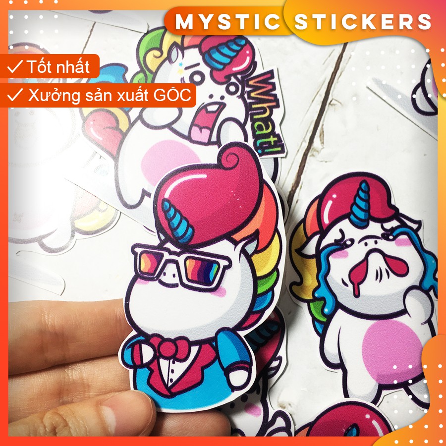 [UNICORN-KỲ LÂN] 9 Sticker chống nước/ dán laptop vali xe mũ bảo hiểm nhà cửa ...