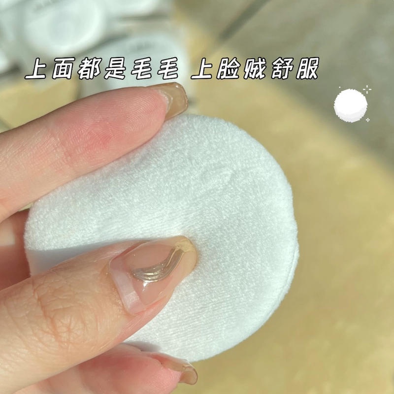 Mút Trang Điểm Hình Tròn Mini Bằng Vải Nhung Cotton Mềm Mại Trọng Lượng Nhẹ Có Thể Giặt Sạch