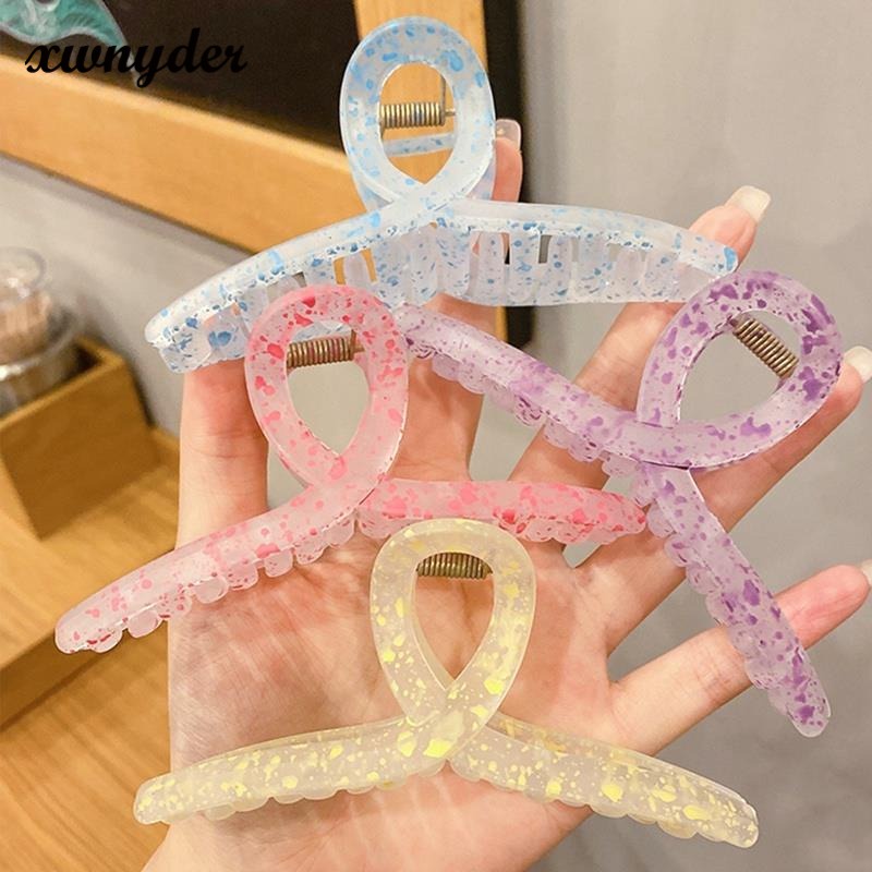Korean Acrylic Hair Clip Women Large Hair Clamp Simple Hair Claws Hairpin Fashion Water Cross Grab Clip Hair Accessories XWNYDER