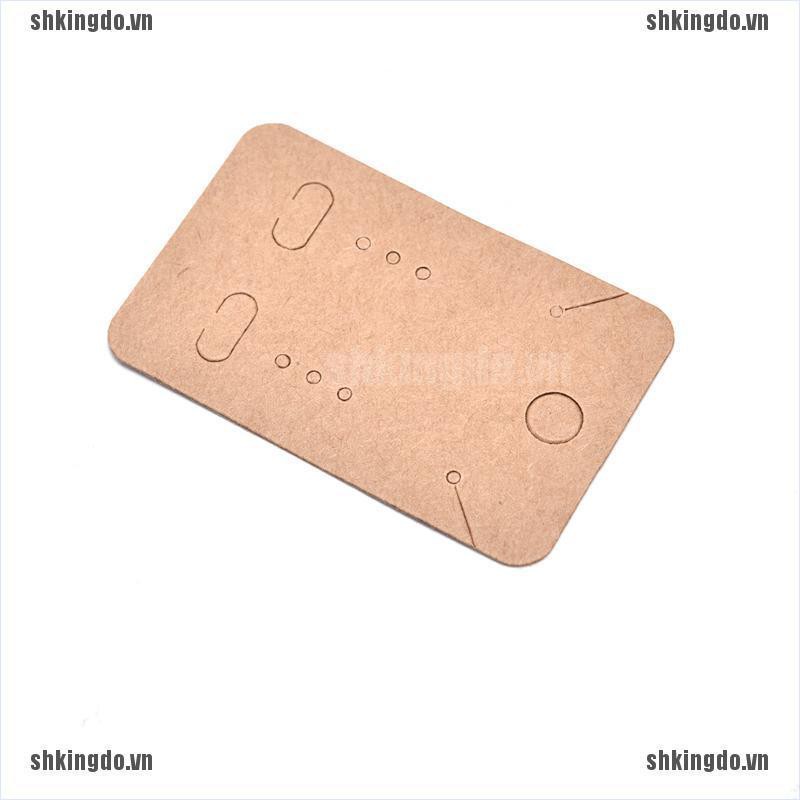 Set 100 thẻ giấy kraft gắn trưng bày khuyên tai/dây chuyền/trang sức tiện lợi