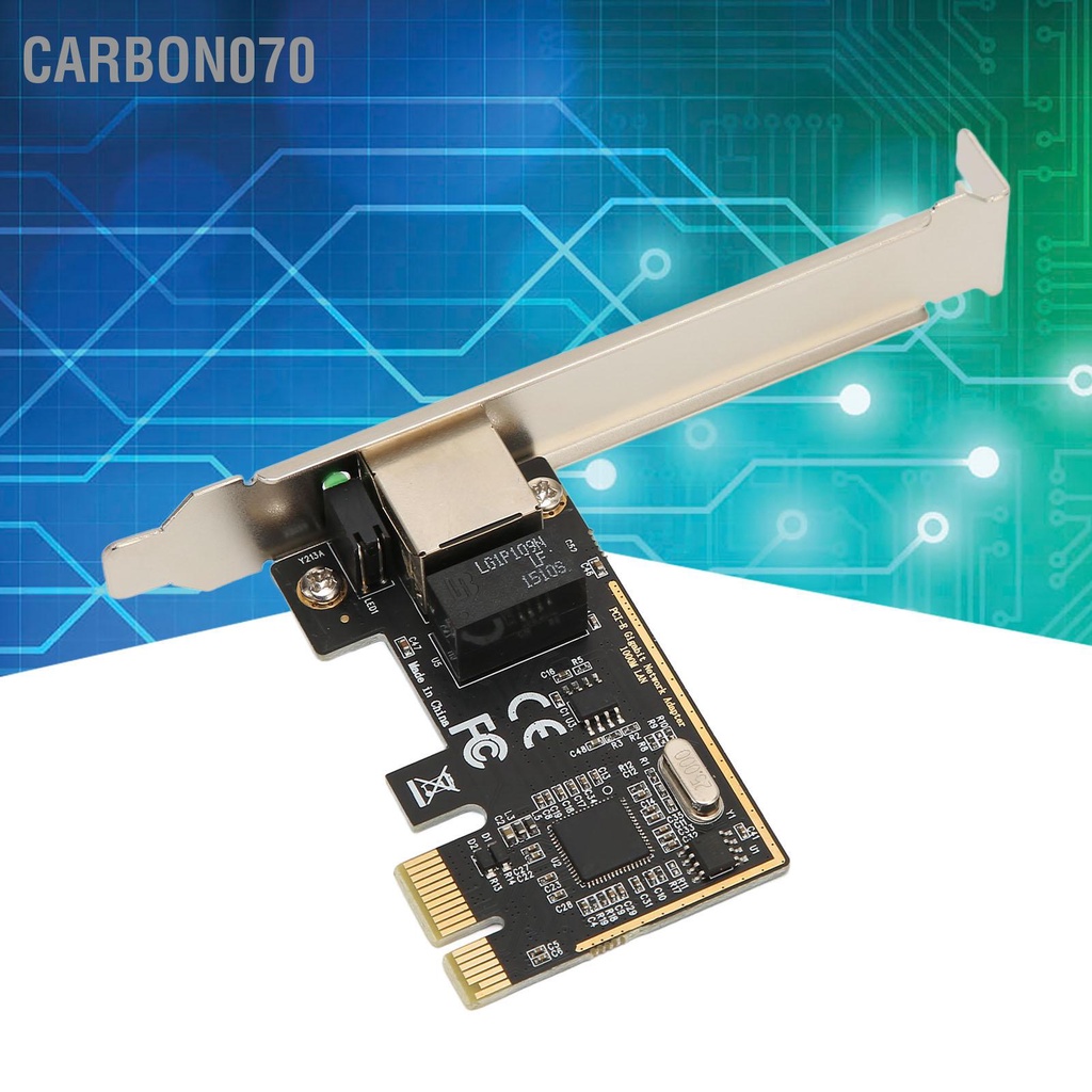 Carbon070 Card mạng PCIE Gigabit 10/100/1000/25000 Mbps RJ45 LAN Ethernet với giá đỡ 12cm