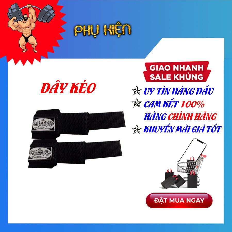 Dây kéo lưng - Lâm Sport - hàng chính hãng - 1 cặp