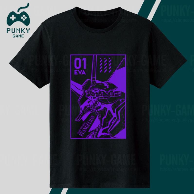 (SALE 50%) Áo thun Neon Genesis Evangelion (Black) Collections ngắn tay