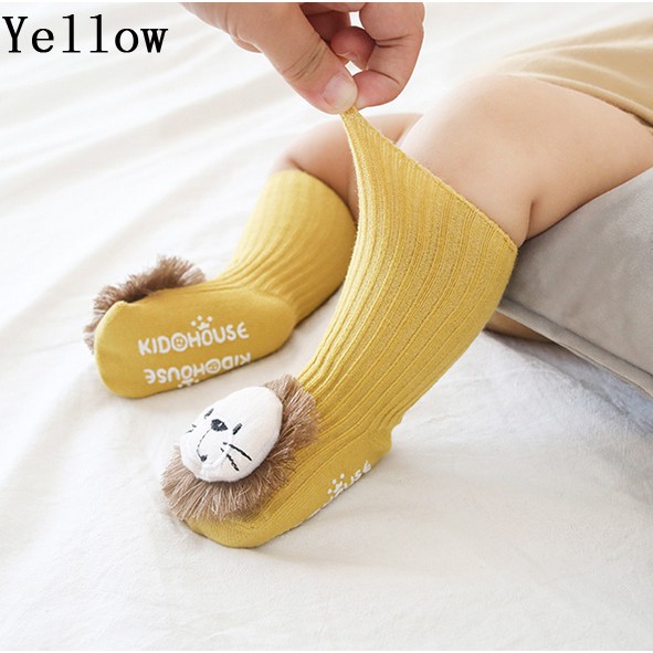 Vớ cotton chống trượt in hình dễ thương cho bé