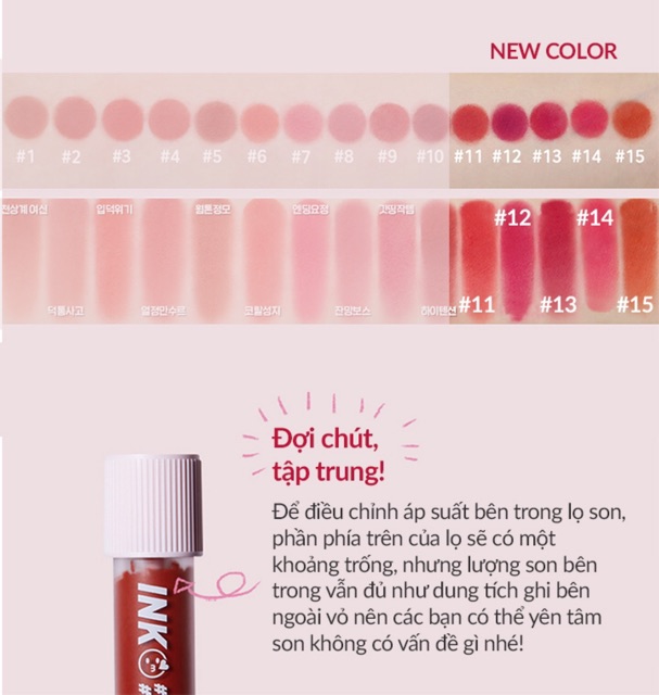 [Chính hãng] [Sẵn] [New] Son Tint Lì peripera INK MATTE BLUR TINT | BigBuy360 - bigbuy360.vn