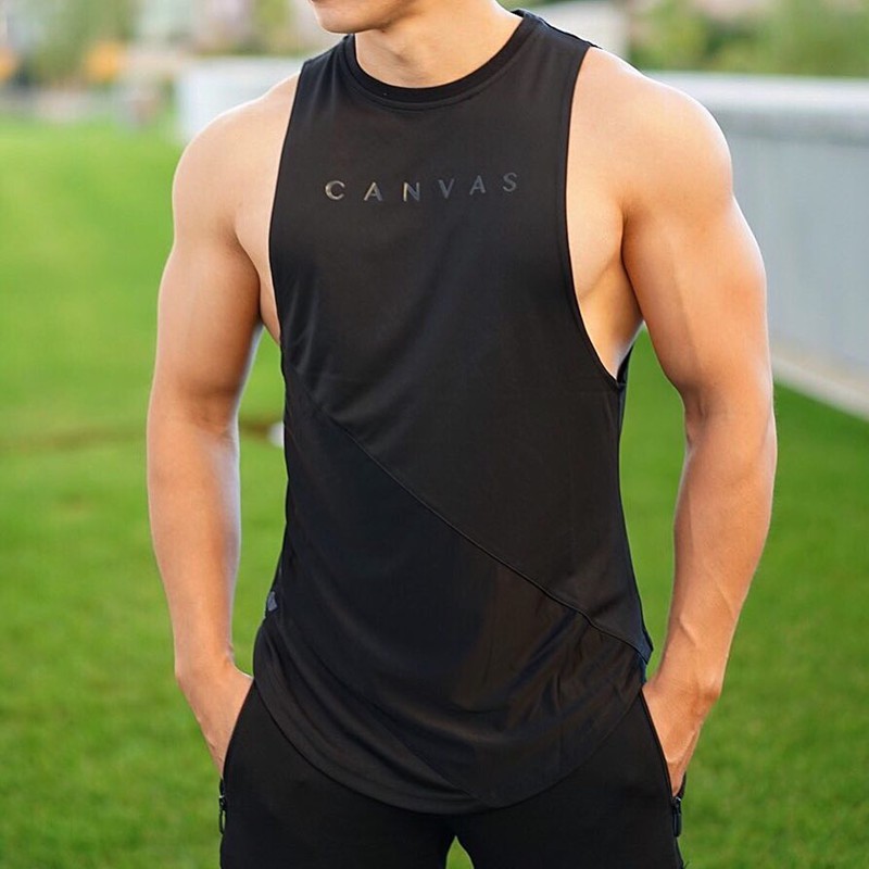 Áo ba lỗ gym thể thao tanktop Gymplus khoét nách,áo tập gym thể thao dành cho nam