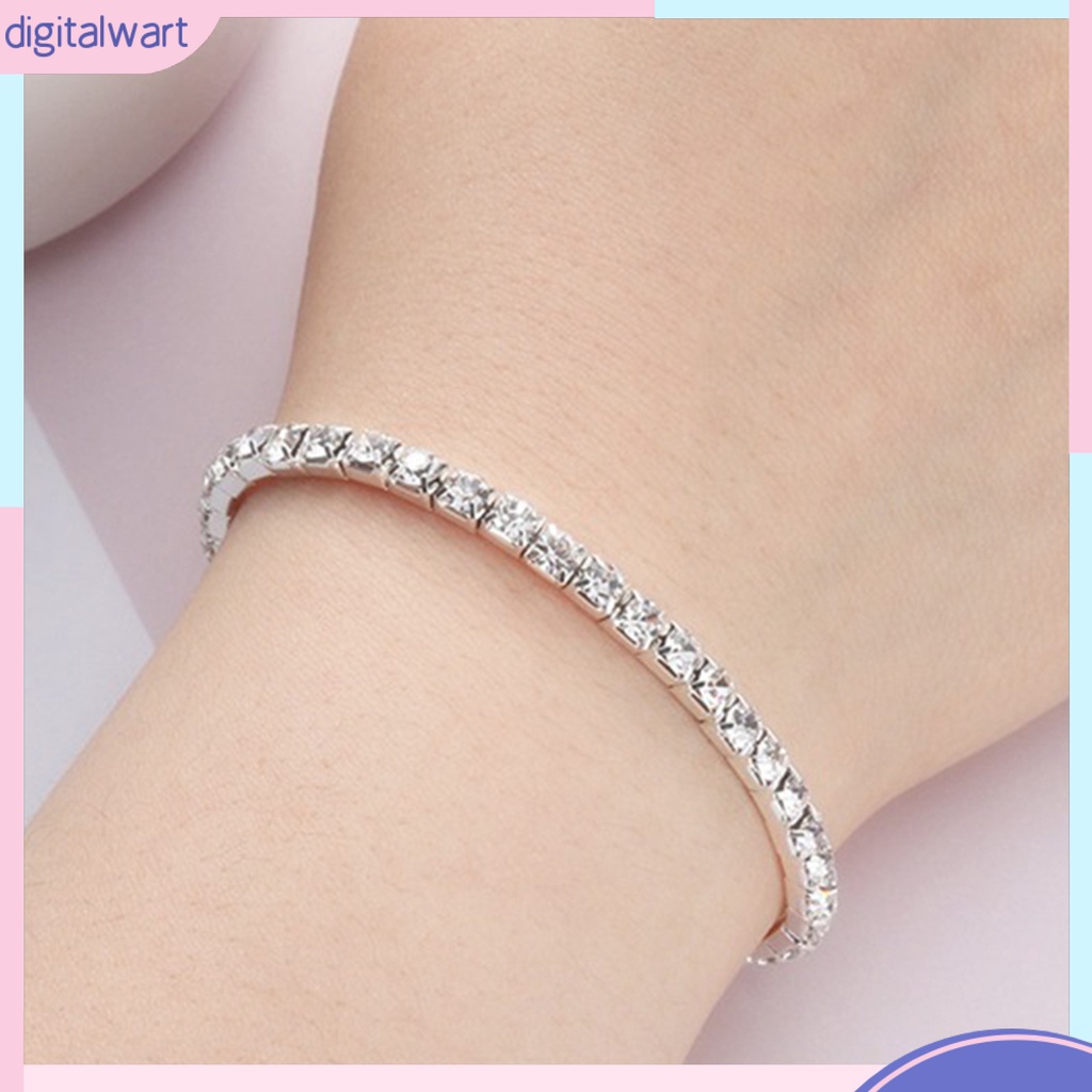 Vòng Tay Hợp Kim Co Giãn Đính Đá Thời Trang Cho Nữ