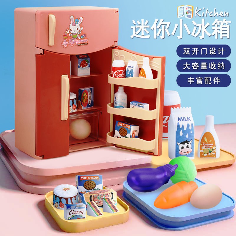 bộ đồ chơi trẻ em nhà bếp tủ lạnh trai và gái nấu ăn 3-6 tuổi