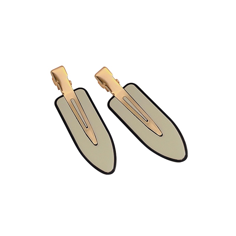 2 Kẹp tóc họa tiết caro đơn giản phong cách Hàn Quốc sành điệu