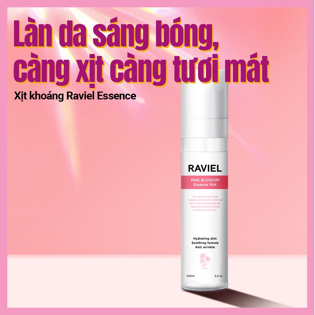 [RAVIEL] PINK BLOSSOM MIST 100ml, da đàn hồi + dưỡng ẩm + làm dịu da cùng một lúc!! | BigBuy360 - bigbuy360.vn