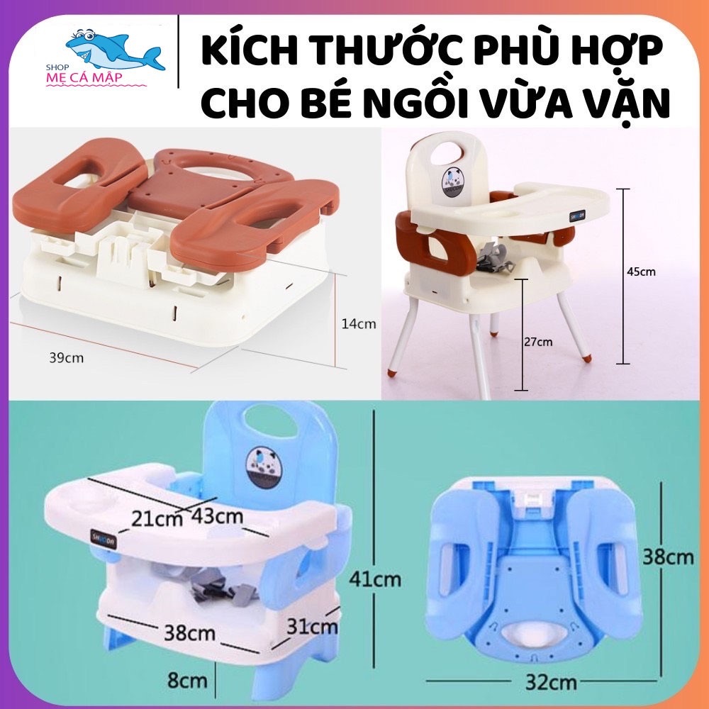 Ghế ăn dặm gấp gọn cho bé Loại I có 2 nấc điều chỉnh, ghế ăn dặm Shoda chính hãng, dễ dàng vệ sinh