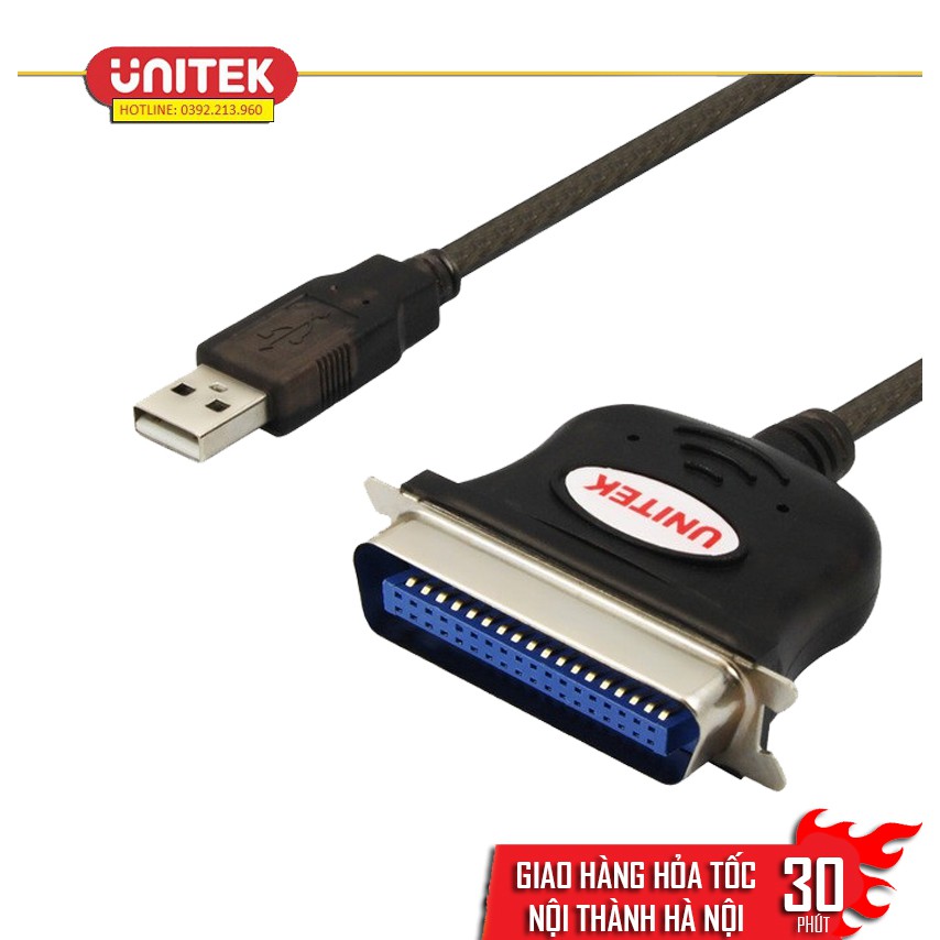 Cáp Chuyển Đổi USB Sang PARALLEL LPT Unitek Y-120 - Hàng Chính Hãng