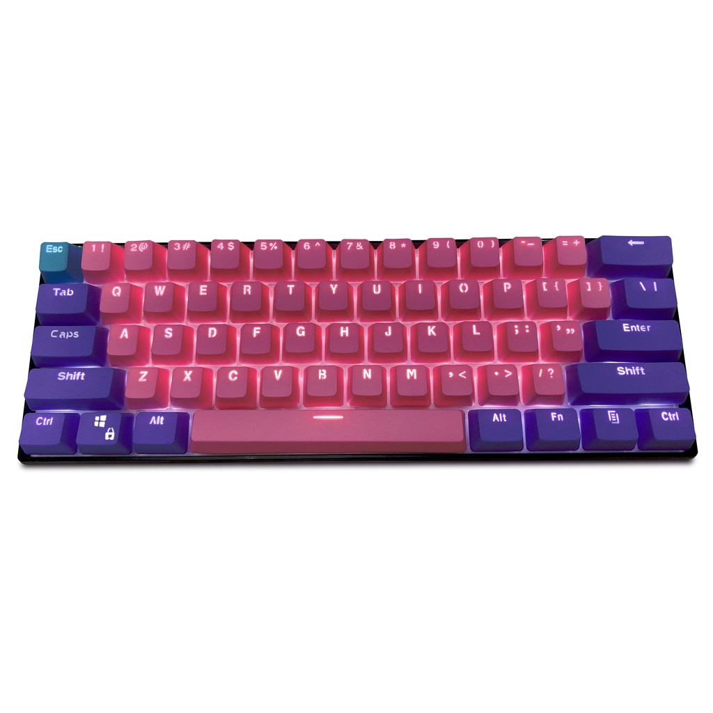 Keycap, 61 phím PBT keycaps Sự kiện đặc biệt Keycaps, bàn phím cơ hai màu có đèn nền keycaps GH60 / RK61 / ALT61 / Annie / GK61 bàn phím poker keycaps chơi game (chỉ bán keycaps)