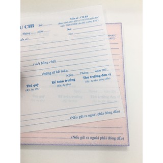Phiếu thu, chi 2 liên, 3 liên 13cm x19cm
