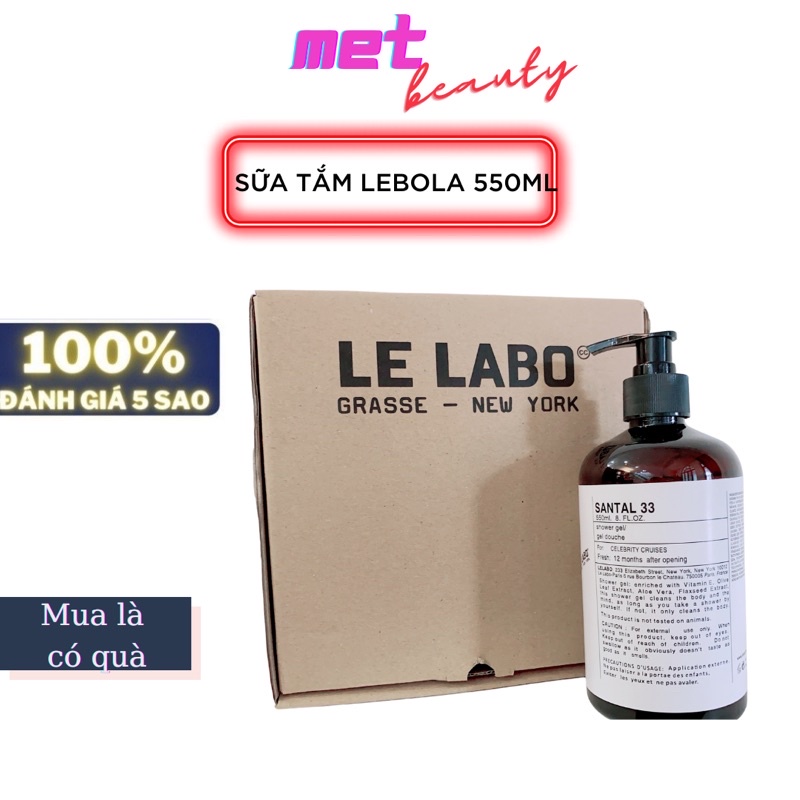 SỮA TẮM LELABO SANTAL 550ML GIÚP MỀM MẠI, HƯƠNG NƯỚC HOA LƯU MÙI LÂU, GIÚP DA TRẮNG SÁNG ( le labo)