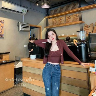 QUẦN ÔM GIÃN RÁCH ĐÙI XẺ GẤU