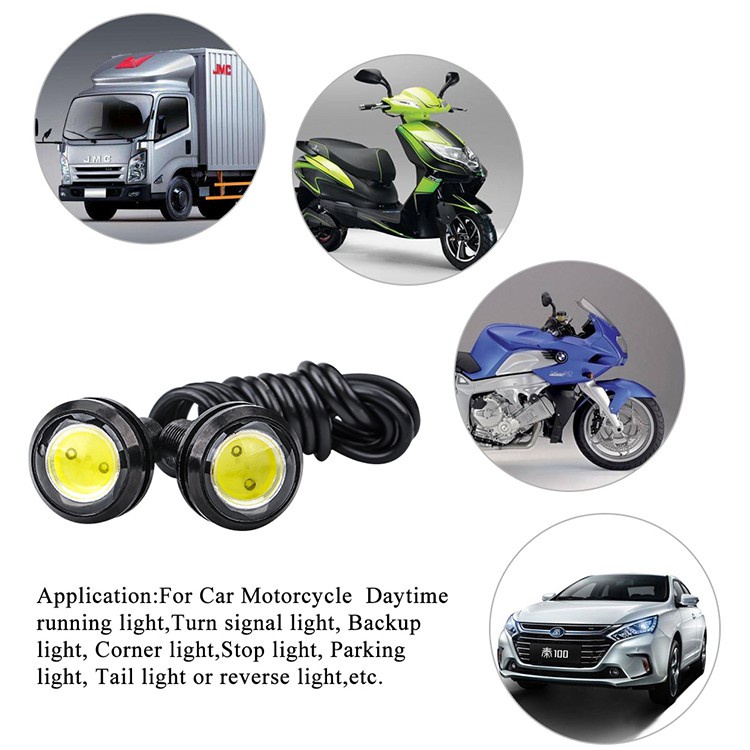 1 Đèn LED Mắt Đại Bàng DRL 18mm / 23MM Chống Nước Phá Sương Mù Cho Xe Hơi / Xe Máy