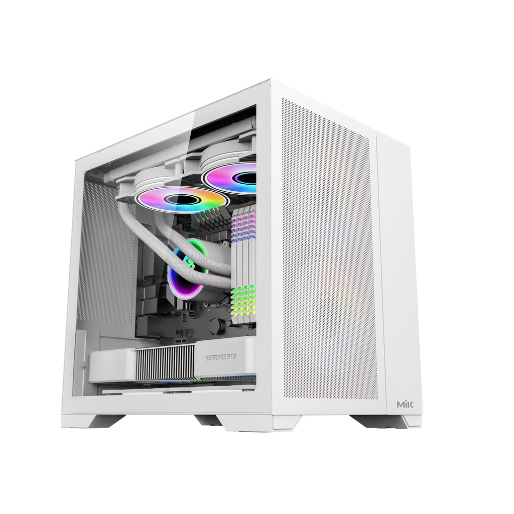 Vỏ Case MIK LV12 MINI FLOW WHITE (Thiết Kế Thông Minh Không Cần Ốc)