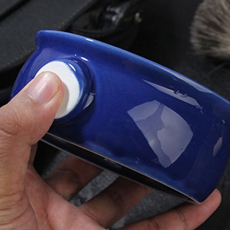 [Hàng mới về] Cốc gốm đựng bọt cạo râu miệng rộng màu xanh hoàng gia cho nam