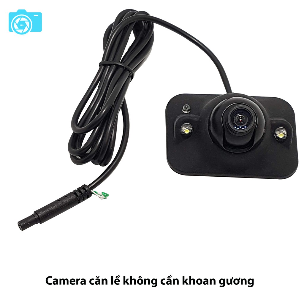 Camera cặp lề, không cần khoan gương, LED, độ phân giải 650TVLine, góc quay 140 độ, xoay 360 độ