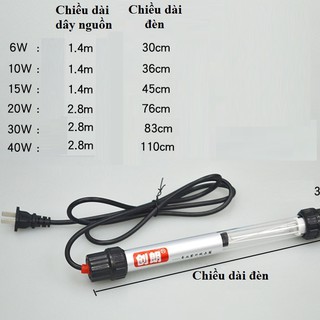 Đèn UV Diệt Tảo Diệt Khuẩn (6W 10W 15W 20W)