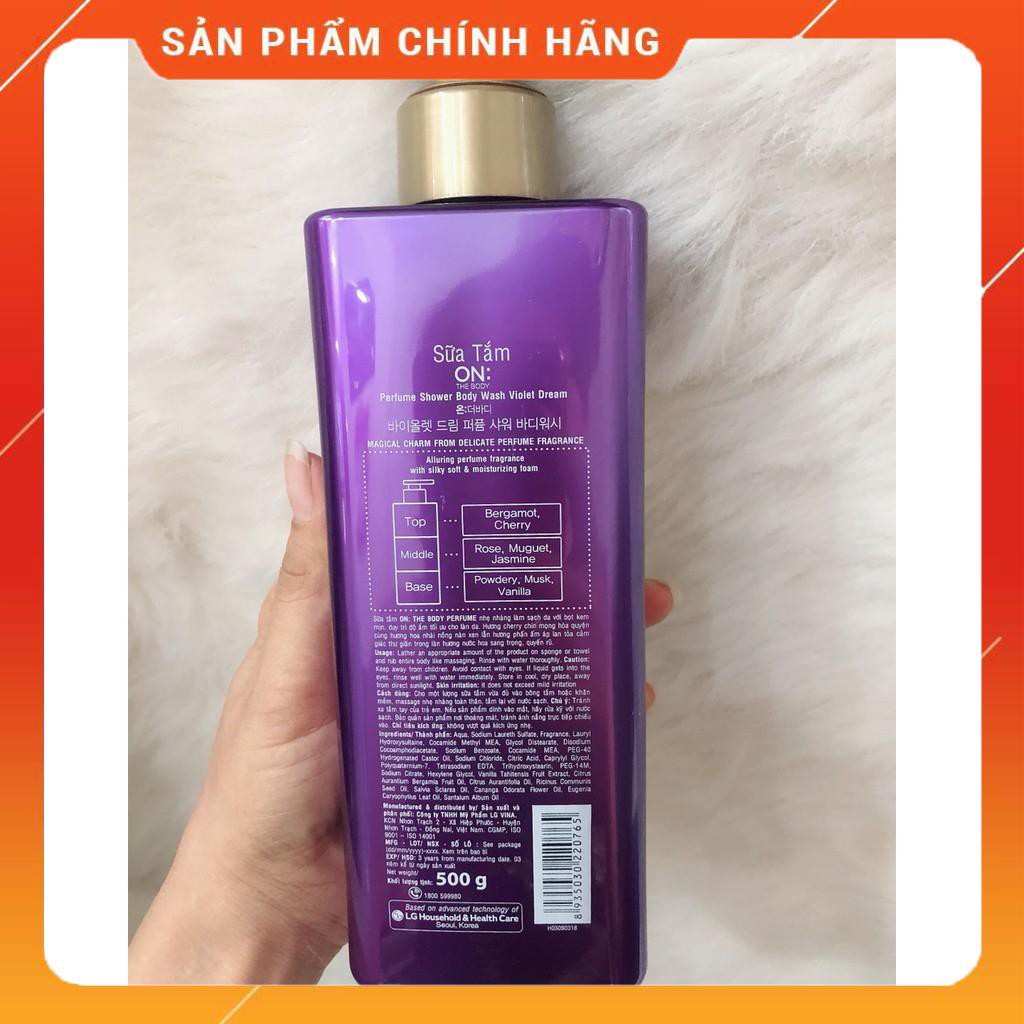 Sữa tắm hương nước hoa On The Body 500ml