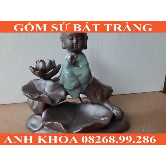 Thác khói trầm hương chọn mẫu tặng kèm 10 nụ trầm - Gốm sứ Bát Tràng Anh Khoa