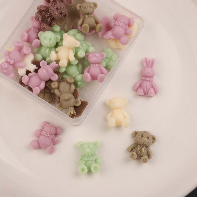 Sa Khuôn Silicon Làm Xà Phòng / Sô Cô La Hình Gấu 3D Đáng Yêu