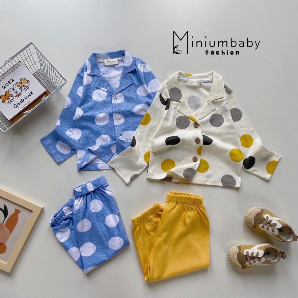 Bộ pyjama cotton ấm áp TiemBoBe, Set đồ ngủ thiết kế thu đông cho bé trai, bé gái-SB1051