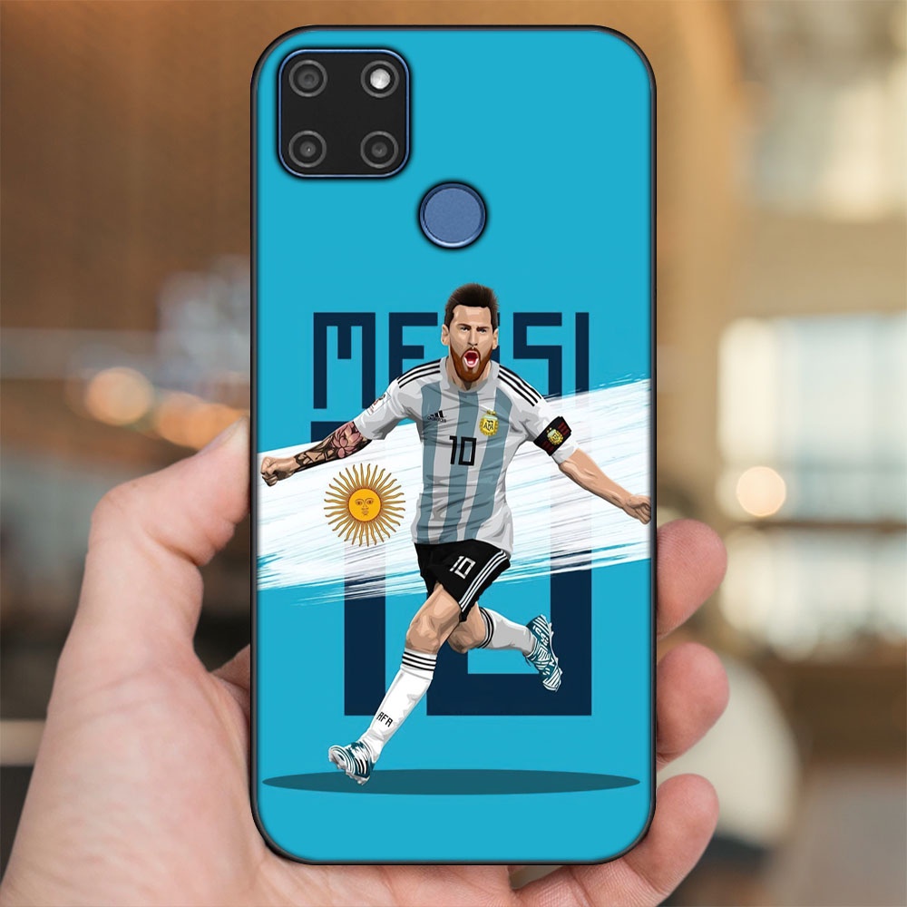 Ốp lưng Realme C12, C21Y viền đen in hình Lionel Messi Barcelona PSG