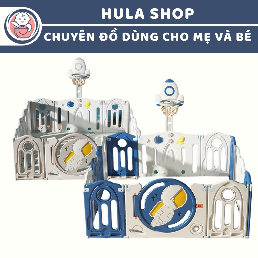 [XẢ KHO - HÀNG MỚI] Bộ quây cũi nhựa gấp gọn cao cấp hình phi hành gia 9BABY
