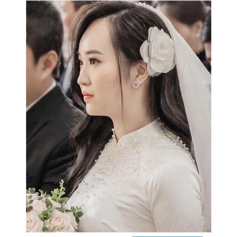 Bông tai đá ngọc cô dâu -dự tiệc