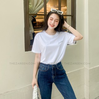 ÁO THUN BASIC IN CHỮ SIMPLICITY ZAREEN THU87 TRẮNG