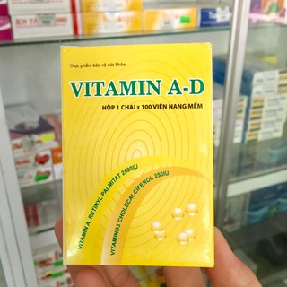 Viên uống Vitamin AD sáng mắt đẹp da lọ 100 viên