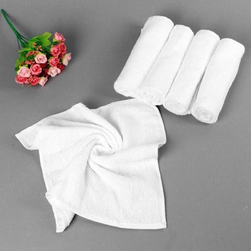 Khăn Vuông Trắng đa năng lau bát lau đồ , sợi cotton