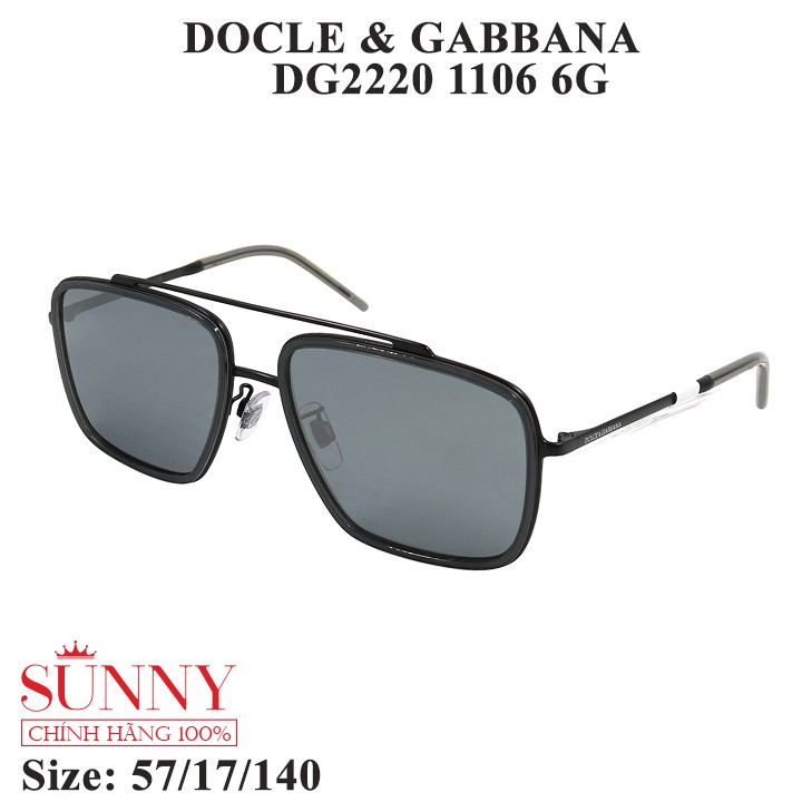 DG2220  - Kính mát Docle &amp; Gabbana chính hãng, bảo hành toàn quốc, sp có kèm tem thẻ chống hàng giả do bộ công an cấp