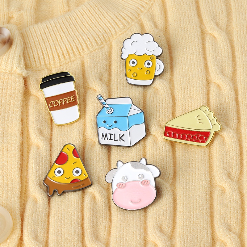 Ghim Cài Áo Hình Thức Ăn Hoạt Hình Dễ Thương
