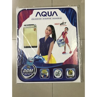 Tem dán máy giặt Aqua/ Miếng dán máy giặt Aqua (mẫu 2)
