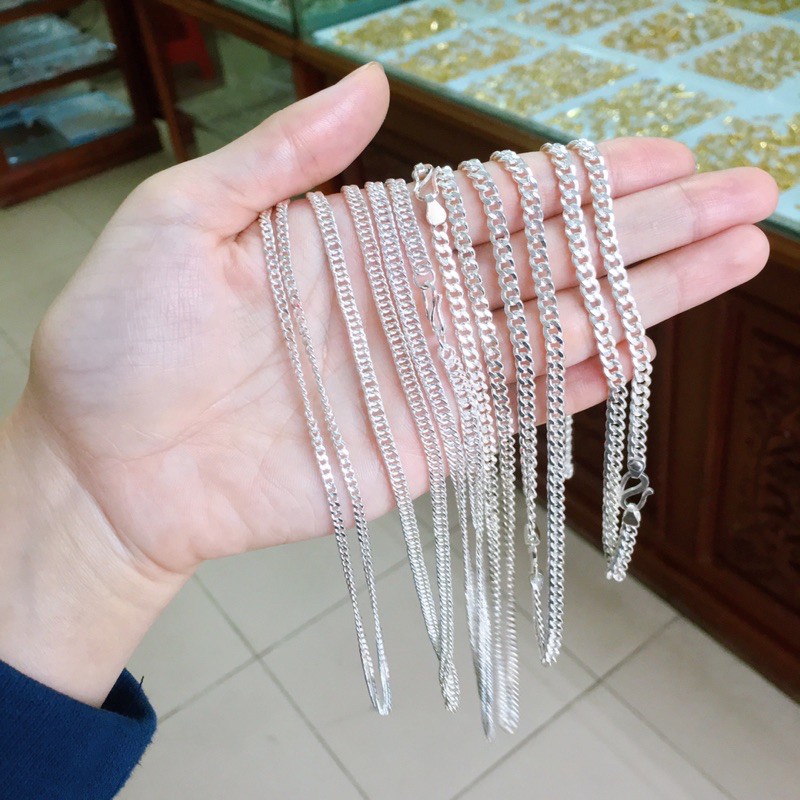 Dây chuyền nam bạc họng nhỏ to 2,5- 6 chỉ dài 42-47 cm có bảo hành