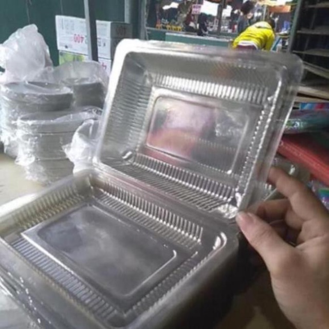 100 hộp nhựa ghim c55 . Hộp ghim đựng nem 500g hải sản . Hộp ghim đựng bánh