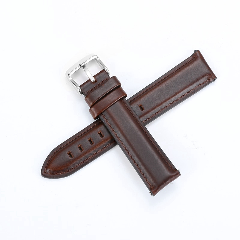 High quality Genuine leather strap Multiple specifications watchband  black and brown