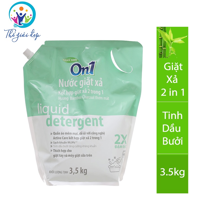 Túi Nước Giặt Xả On1 Hương Bamboo Charcoal 3.5Kg