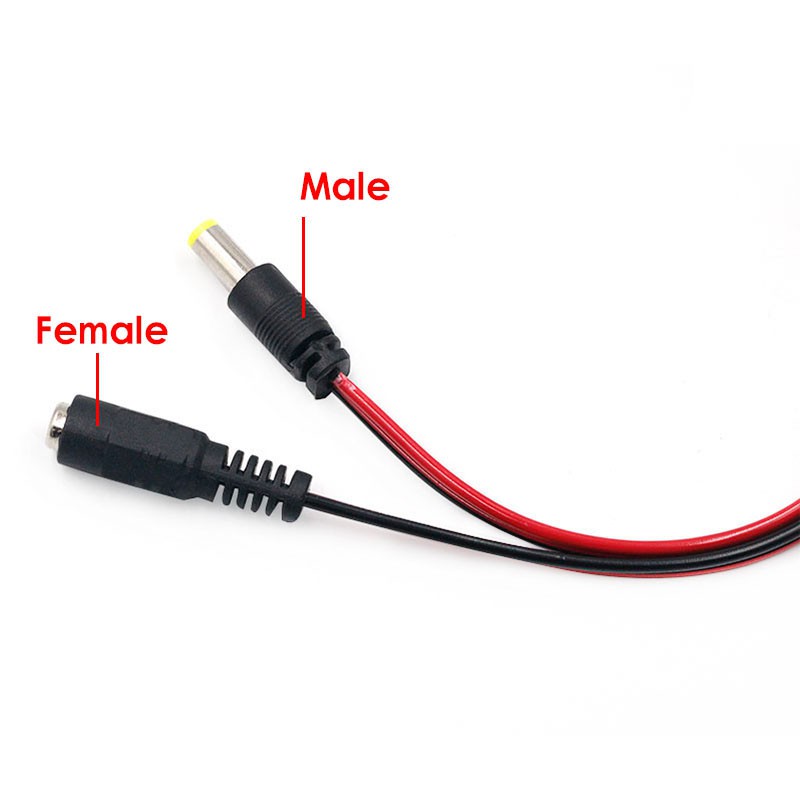 Set 5 dây cáp nguồn DC đầu cắm/ lỗ cắm/ cả đầu cắm và lỗ cắm 5.5x2.1mm 5A tiện lợi