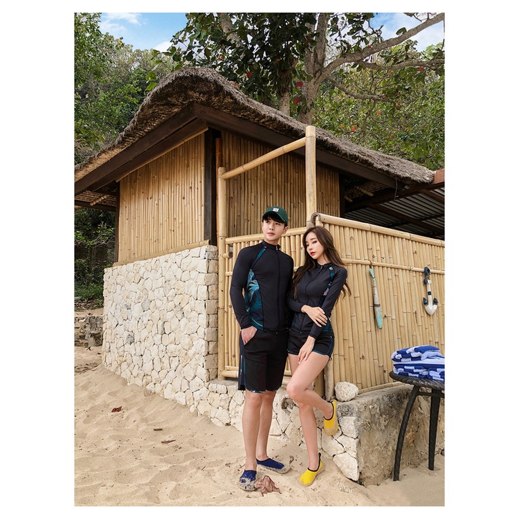 Bộ đồ bơi tay dài chống nắng thoải mái thời trang cho trẻ em/cặp đôi