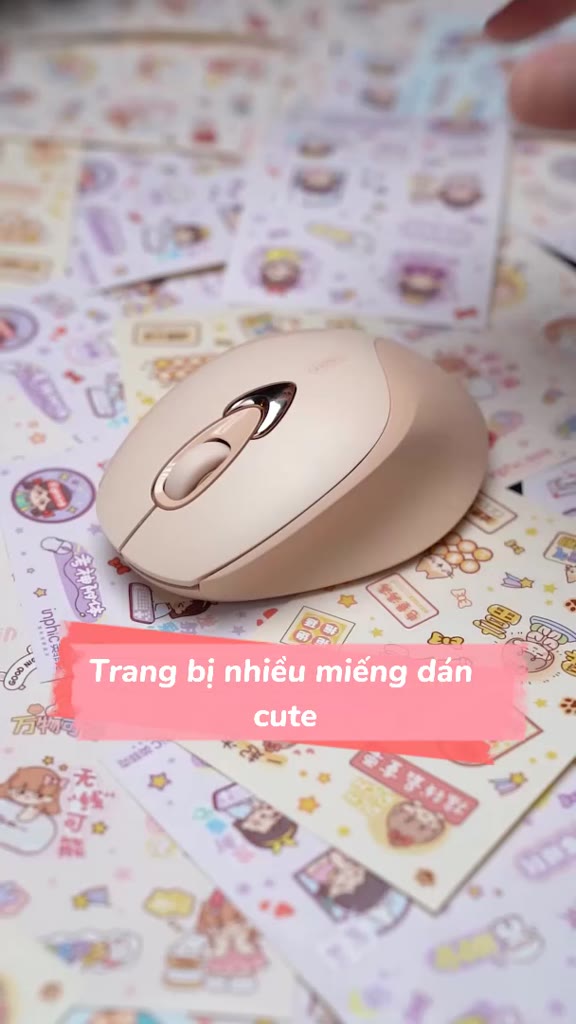 Chuột máy tính không dây SIDOTECH INPHIC M8 cute màu hồng tự sạc pin dòng silent click chống ồn máy tính laptop masbook | BigBuy360 - bigbuy360.vn