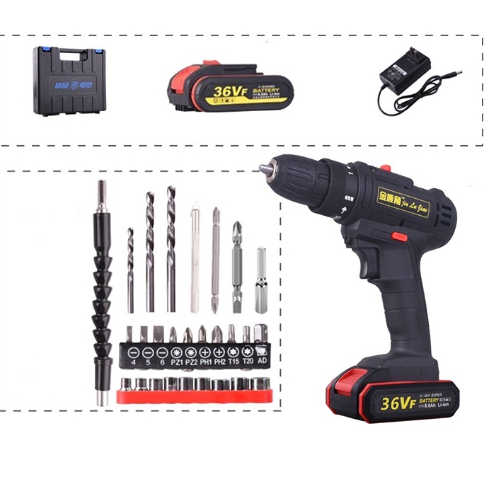 Máy Khoan Pin Cầm Tay 36V Kèm Phụ Kiện