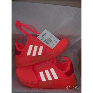 (Video cận cảnh) Giày NMD R1 RED Green Phản Quang